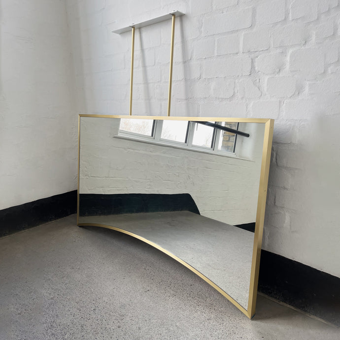 Bespoke Ceiling Suspended Mirror with a Full Solid Brass Frame