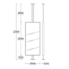NEW Countertop to Ceiling Illuminated Rectangular Mirror with Stainless Steel Frame