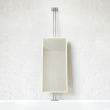 Countertop to Ceiling Illuminated Rectangular Mirror with Stainless Steel Frame