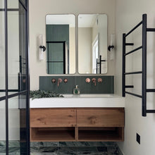 Quadris™ Rectangular Modern Mirror with a Black Frame