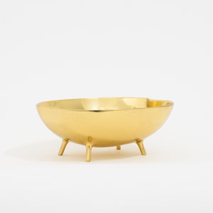 Polished Brass Bowl With Legs Videpoche