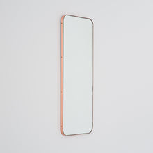 Quadris™ Rectangular Modern Customisable Mirror with a Copper Frame