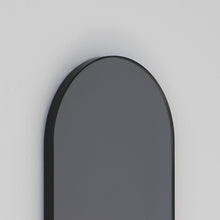 Arcus™ Arch shaped Black Tinted Contemporary Mirror with a Black Frame