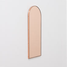 Arcus™ Arch shaped Rose Gold Contemporary Mirror with a Copper Frame