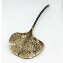 Gingko Brass Leaf paperweight