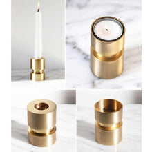 Convertible Brass Candleholder Taper Candle & Tealight