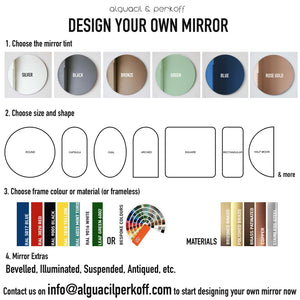 Quadris™ Black Tinted Rectangular shaped Minimalist Frameless Mirror