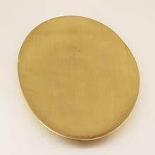 Handcrafted Brushed Brass Decorative Plate Vide-poche, Large
