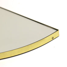 20% off Ready to Ship - Luna Half Moon Art Deco Mirror with a Brass Frame
