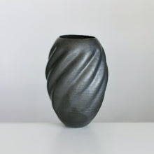 Unique Ceramic Sculpture Vessel Black Wave Form N.55, Objet d'Art