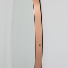 20% off Ready to Ship - Orbis Round Minimalist Bespoke Mirror with Copper Frame