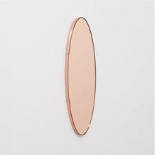 Ovalis™ Oval shaped Rose Gold Contemporary Mirror with a Copper Frame