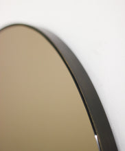 Ovalis™ Oval shaped Bronze Contemporary Mirror with Brass Patina Frame