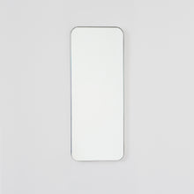 Quadris™ Rectangular Minimalist Mirror with a White Frame