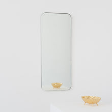 Quadris™ Rectangular Minimalist Mirror with a White Frame