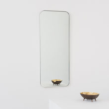 Quadris™ Rectangular Minimalist Mirror with a White Frame