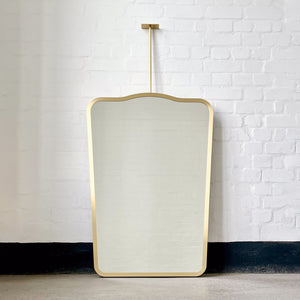 NEW Gio Ponti Inspired Ceiling Suspended Mirror with Brass Frame - Vintage Series Four