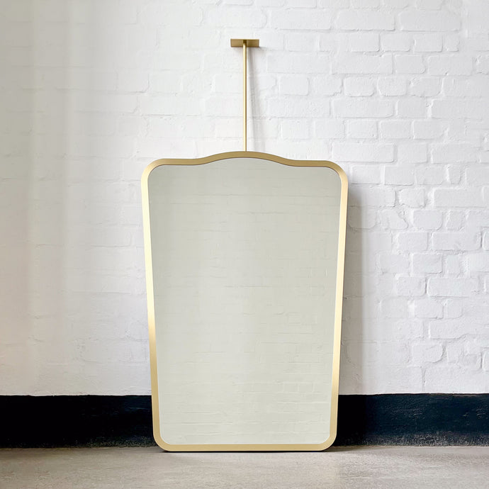 NEW Gio Ponti Inspired Ceiling Suspended Mirror with Brass Frame - Vintage Series Four