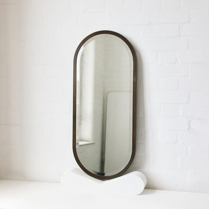 Timeless Capsula Bevelled Mirror with a Full Frame in a Bronze Patina Finish