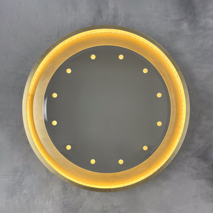 NEW Special edition Orbis™ Round Mirror with Brass Frame, Bevel and Bespoke Illumination