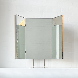 NEW Triptych Countertop Mirror with Minimalist Nickel Plated Frame