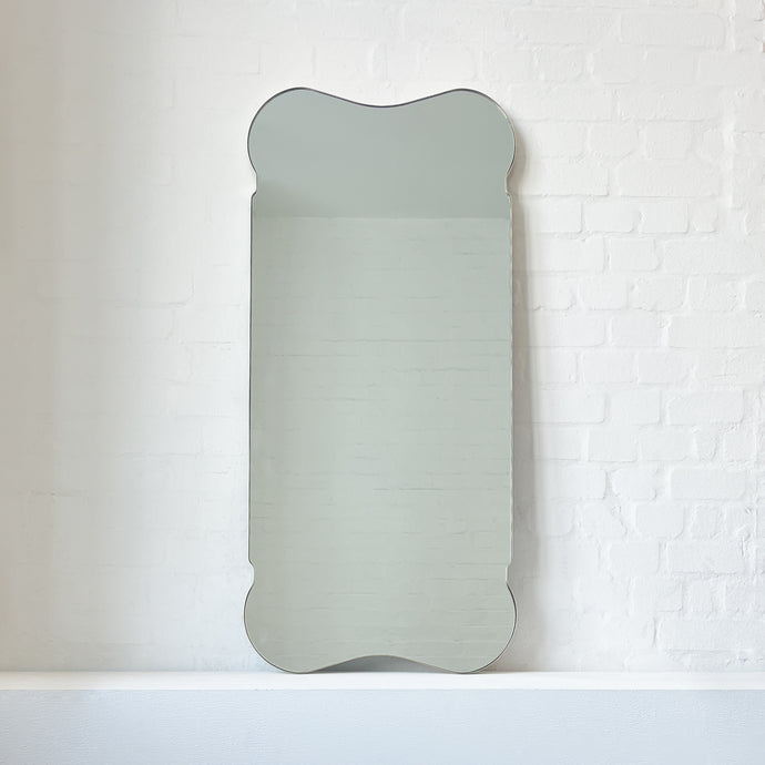 New Mid-century Freeform Mirror with Brass Frame - AP Vintage Series Five