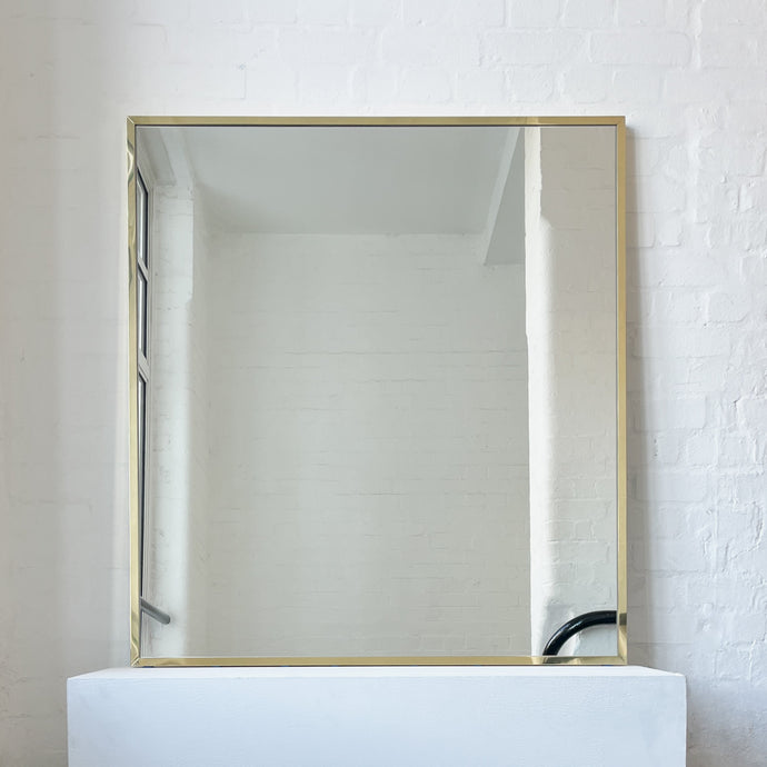 NEW Overmantel Quadris Rectangular Mirror with Brass Full Frame