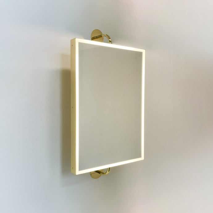 New Illuminated Vorso™ Wall Attached Rotating Rectangular Mirror