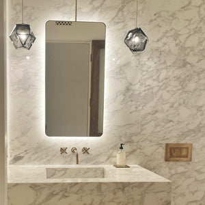 Bespoke Back Illuminated Ceiling Suspended Quadris™ Mirror