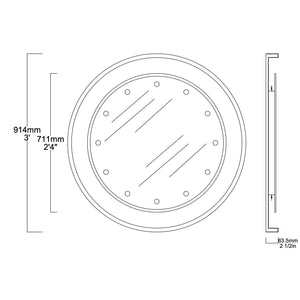 Special edition Orbis™ Round Mirror with Brass Frame, Bevel and Bespoke Illumination