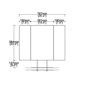 NEW Triptych Countertop Mirror with Minimalist Nickel Plated Frame