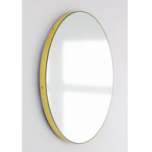 Bespoke Orbis™ Round Minimalist Mirror Brushed Brass Frame 42"