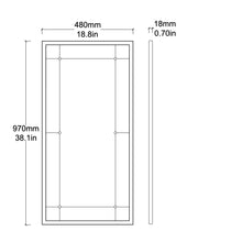 Quadris™ Rectangular Multi-Panelled Mirror with Blackened Metal Frame