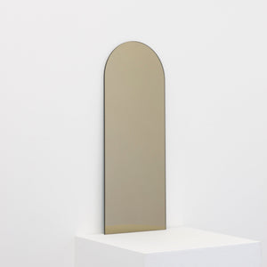 In Stock Arcus™ Arched Bronze Tinted Minimalist Frameless Mirror with a Floating Effect