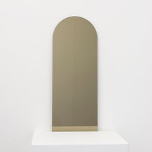 In Stock Arcus™ Arched Bronze Tinted Minimalist Frameless Mirror with a Floating Effect