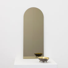 In Stock Arcus™ Arched Bronze Tinted Minimalist Frameless Mirror with a Floating Effect