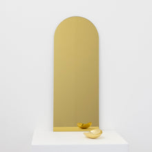 In Stock Arcus™ Arch shaped Gold Tinted Minimalist Frameless Mirror