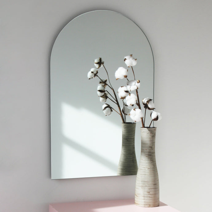 Arch shaped Minimalist Frameless Mirror 