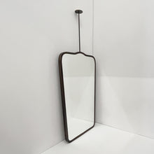 Mid Century Art Deco Ceiling Suspended Mirror with Bronze Patina Frame - AP Vintage Series Four