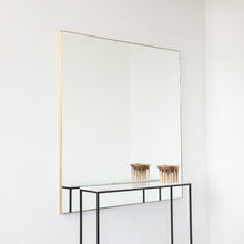In Stock Oversized Quadris™ Rectangular Modern Mirror with Brushed Brass Frame
