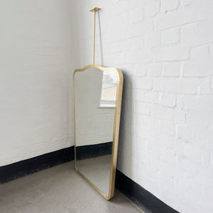 NEW Gio Ponti Inspired Ceiling Suspended Mirror with Brass Frame - Vintage Series Four