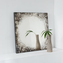 Horizon™ Antiqued and Finely Etched Illuminated Mirror with Blackened Metal Frame