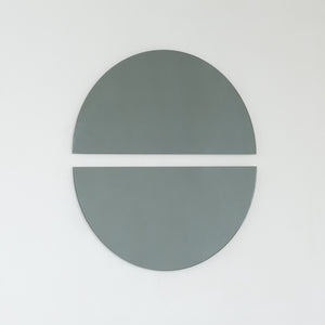 Set of 2 Luna™ Half-Moon Black Tinted Semi-circular Contemporary Frameless Mirrors