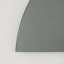 NEW Set of 2 Luna™ Half-Moon Black & Bronze Tinted Semi-circular Contemporary Frameless Mirrors