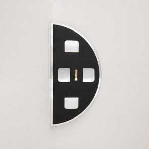 Set of 2 Luna™ Half-Moon Black & Bronze Tinted Semi-circular Contemporary Frameless Mirrors