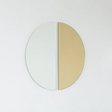 Set of 2 Luna™ Half Moon Gold + Std Silver Tinted Semi-circular Frameless Mirrors