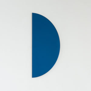 Luna™ Half-Moon Semi-circular Blue Tinted Contemporary Frameless Mirror