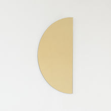 NEW Luna™ Half Moon Semi-circular Gold Tinted Minimalist Frameless Mirror