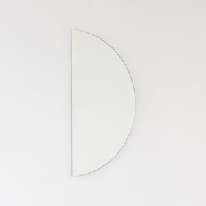 Luna™ Half Moon Semi-circular Minimalist Frameless Mirror
