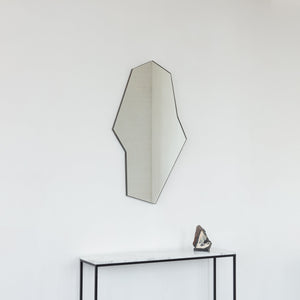 In Stock Octagon Bapa™ Irregular shaped Art Deco Mirror with a Bronze Patina Frame